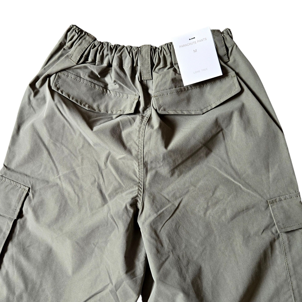 Love Tree Parachute Cargo Pants Khaki Outdoor Activewear Hiking Camping NWT/Sz M - Picture 8 of 11